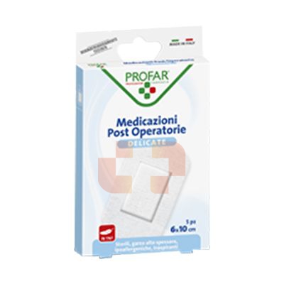 Medicazione Post Operatoria Sterile Garza Antiaderente 10x25 Cm 3 Pezzi Profar