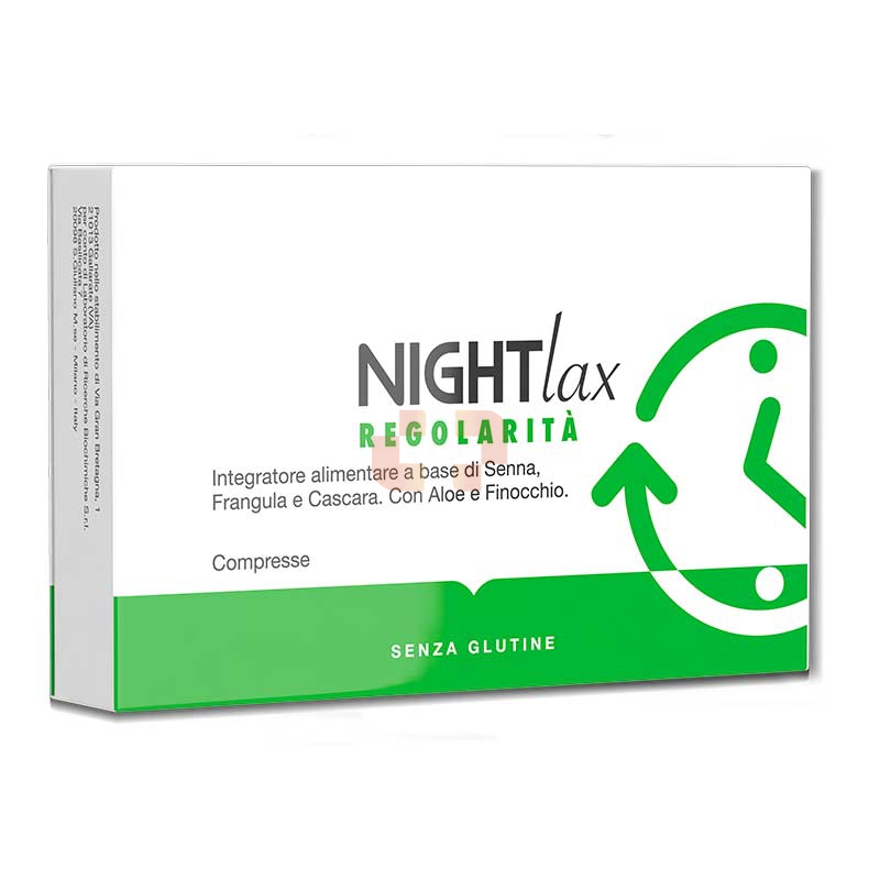 Farmacia Brescia/Lab.Ric.Biochimiche NightLax Regolarità Integratore Alim 30 Cpr