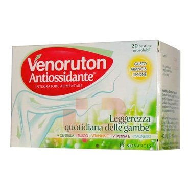 Novartis Linea Gambe Venoruton Antiossidante Integratore 20 Buste Orosolubili