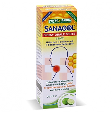 Phytogarda Linea Rimedi Naturali Sanagol Propoli Spray Forte Gusto Lime 20 ml