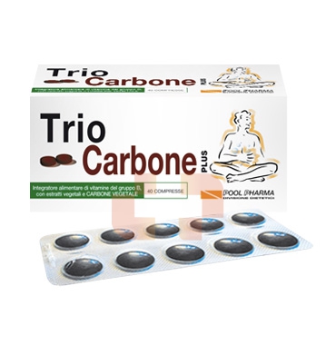 PoolPharma Linea Intestino Sano Triocarbone Plus Integratore 40 Compresse