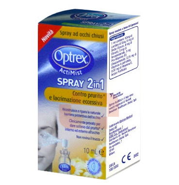 Optrex Linea Salute dell'Occhio Actimist 2 in 1 Spray Lenitivo Prurito 10 ml
