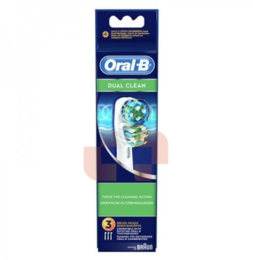 Oral-B Linea Igiene Dentale Quotidiana Dual Clean 3 Spazzolini di Ricambio