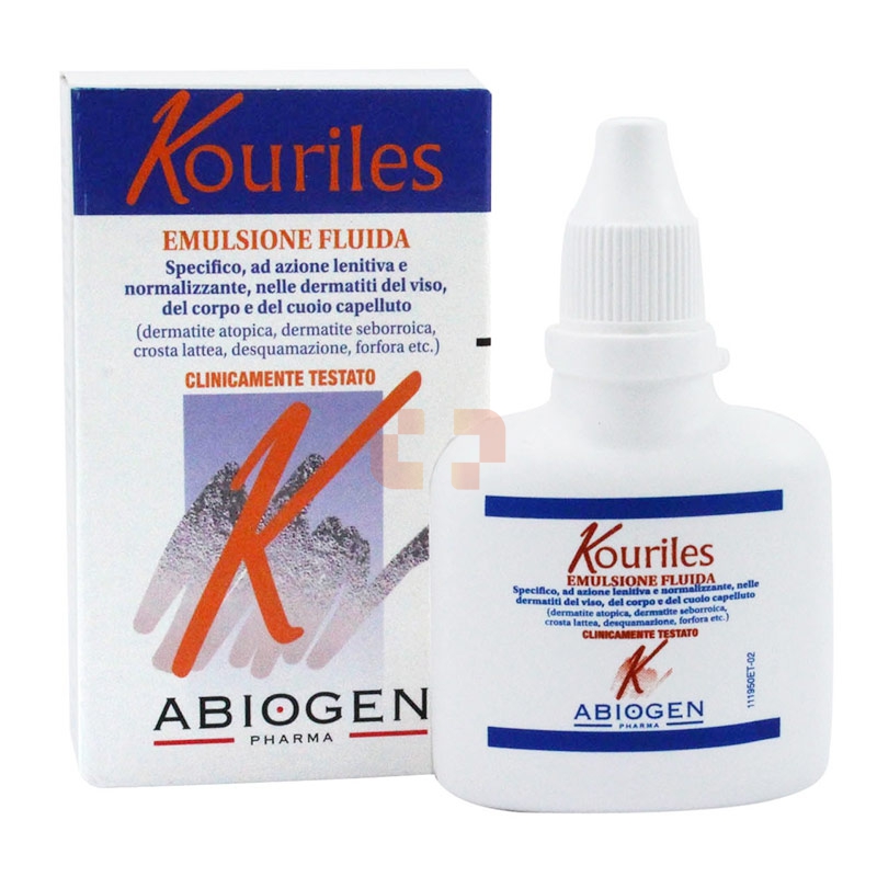 Abiogen Pharma Linea Kouriles Emulsione Fluida Lenitiva nelle Dermatiti 30 ml