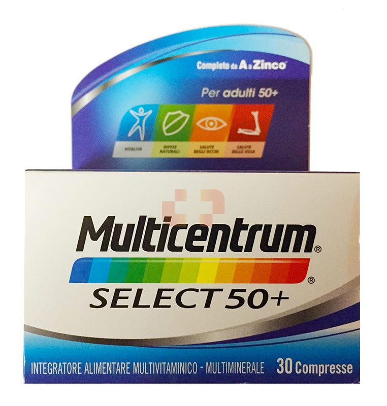 Multicentrum Linea Vitamine Minerali Select 50+ Integratore 50+Anni 30 Compresse