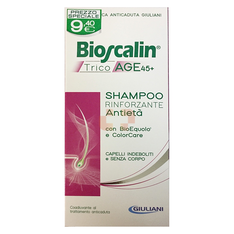 Bioscalin Linea TricoAge 45+ con BioEquolo Shampoo Rinforzante Anti-Et 200 ml