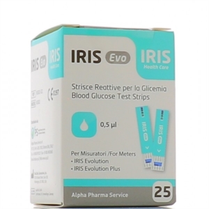 Alpha Pharma Service Iris Evo Strisce Glicemia 25pz