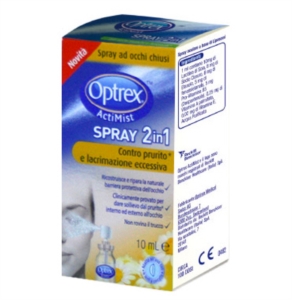 Optrex Linea Salute dell'Occhio Actimist 2 in 1 Spray Lenitivo Prurito 10 ml