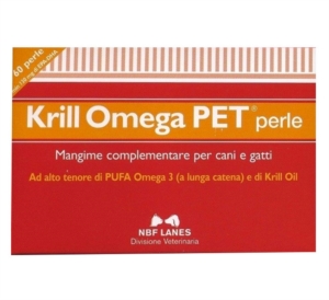 N.B.F. Lanes Linea Animali Domestici Krill Omega Pet Mangime Cani Gatti 60 Perle