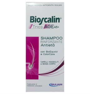 Bioscalin Linea TricoAge 45+ con BioEquolo Shampoo Rinforzante Anti-Età 200 ml