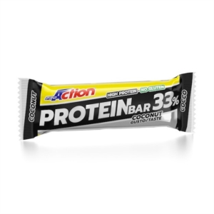 ProAction Linea Sportivi High Protein Bar 33 Integratore Barretta Cocco 50 g